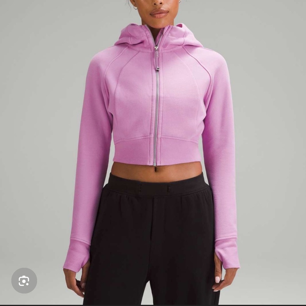 Lululemon Athletica Pink Cropped Hoodie